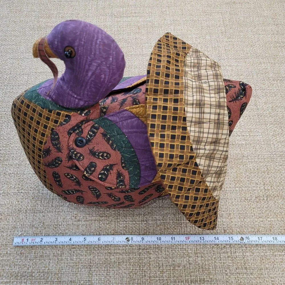 Stuffed Fabric Turkey Centerpiece Thanksgiving Fall Autumn Decor Farmhouse Plush